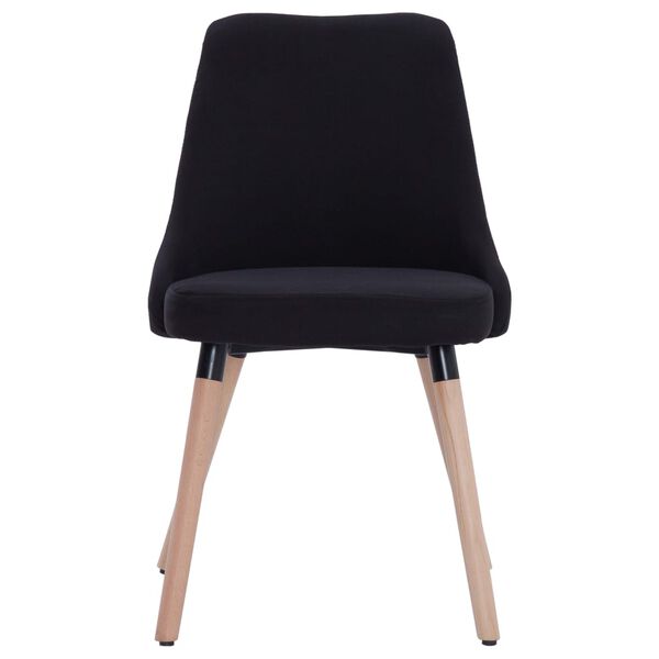 vidaXL Chaises &agrave; manger lot de 2 noir tissu