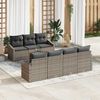 vidaXL Ensemble de canap&eacute; de jardin avec coussin 8 pcs Gris polyrotin