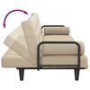 vidaXL Canap&eacute;-lit avec accoudoirs cr&egrave;me tissu