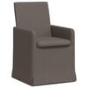 vidaXL Chaises de salle &agrave; manger 2 pc Lin Gris clair 57 x 67 x 95 cm