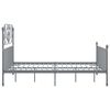 vidaXL Cadre de lit sans matelas gris m&eacute;tal 140x200 cm