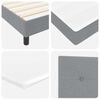 vidaXL Lit &agrave; ressorts avec matelas Gris clair 190 x 140 cm Polyester