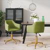 vidaXL Chaises pivotantes &agrave; manger lot de 2 Vert clair Velours