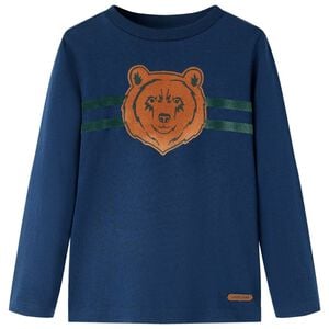T-shirt enfants &agrave; manches longues bleu marine 92