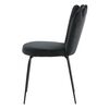 Venture Home Chaises &agrave; manger lot de 2 Limhamn velours noir