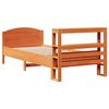 vidaXL Cadre de lit sans matelas cire marron 100x200cm bois pin massif