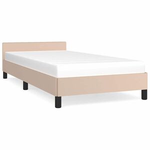 vidaXL Cadre de lit avec t&ecirc;te de lit sans matelas cappuccino 100x200cm