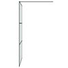 vidaXL Paroi de douche Noir 115x195 cm Verre ESG d&eacute;poli