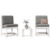 vidaXL Salon de jardin 3 pcs blanc bois massif de pin