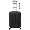 vidaXL Valise avec verrouillage 3 pcs Noir 50 x 31 x 78 cm Plastic ABS
