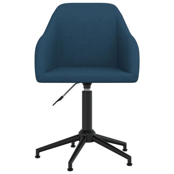 vidaXL Chaises pivotantes &agrave; manger lot de 4 bleu velours