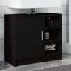 vidaXL Armoire d'&eacute;vier noir 63x29x55 cm bois d'ing&eacute;nierie