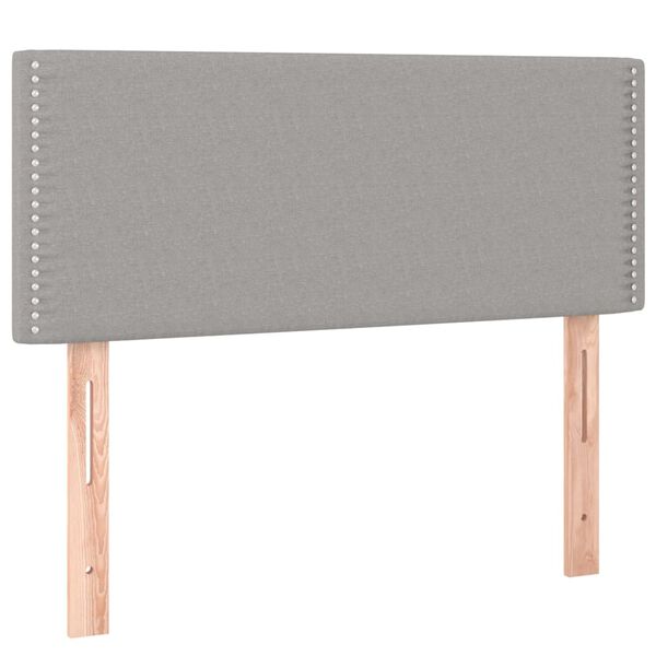 vidaXL T&ecirc;te de lit &agrave; LED Gris clair 80x5x78/88 cm Tissu
