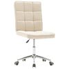 vidaXL Chaises &agrave; manger lot de 4 cr&egrave;me tissu