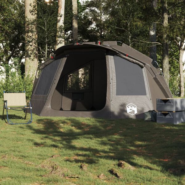 vidaXL Tente de p&ecirc;che 5 personnes gris imperm&eacute;able