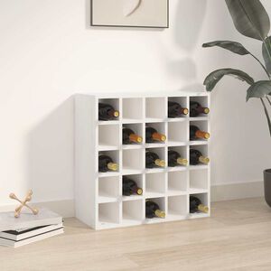 vidaXL Cave &agrave; vin Blanc 56x25x56 cm Bois massif Pin