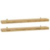vidaXL &Eacute;tag&egrave;res murales 2 pcs 90x15x4 cm bois de teck massif