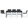 vidaXL Ensemble de salle &agrave; manger pour jardin 9 pcs Blanc