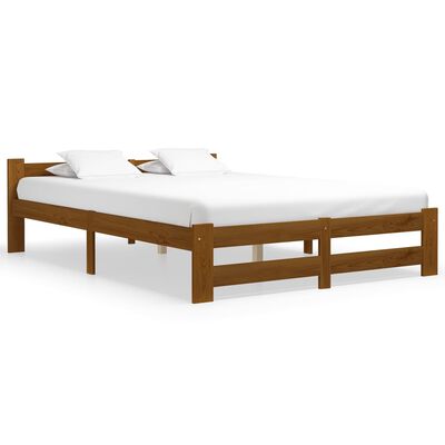 vidaXL Cadre de lit sans matelas marron miel pin massif 160x200 cm