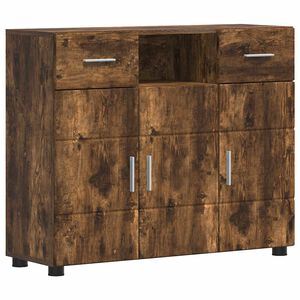 vidaXL Cabinet en Bois Ch&ecirc;ne fum&eacute; Bois d'ing&eacute;nierie