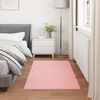 vidaXL Tapis en Fourrure Synthétique de Lapin Olite Rose 80 x 150 cm