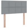 vidaXL Lit avec rangement et matelas Gris clair 90 x 200 cm