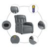 vidaXL Fauteuil de massage inclinable électrique gris similicuir
