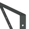 vidaXL Supports d'&eacute;tag&egrave;res 4 pcs 40x2,5x25 cm noir acier inoxydable