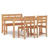 vidaXL Ensemble &agrave; manger de jardin 4 pcs Bois de teck massif