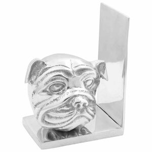 vidaXL Serre-livres 2 pc Argent&eacute; 8 x 12 x 16,5 cm Aluminium