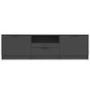 vidaXL Meuble TV Noir 140x35x40 cm Bois d'ing&eacute;nierie