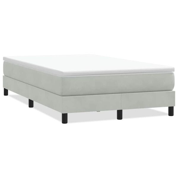vidaXL Sommier &agrave; lattes de lit sans matelas gris clair 120x210 cm