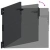 vidaXL Porte de Jardin Noir 85 x 100 cm Acier peint par poudre