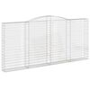vidaXL Panier de gabions arqu&eacute; 400x30x180/200 cm Fer galvanis&eacute;