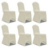 Housse cr&egrave;me extensible pour chaise 6 pi&egrave;ces