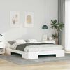 vidaXL Cadre de lit sur&eacute;lev&eacute; Blanc 160 x 200 cm Bois massif en pin