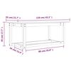 vidaXL Table basse Noir 110x55x45 cm Bois massif de pin