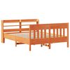 vidaXL Cadre de lit sans matelas cire marron 140x190cm bois pin massif