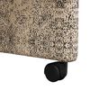 vidaXL Chaises de Salle &agrave; Manger avec Roues 2 pcs Gris clair