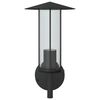 vidaXL Appliques murales d'ext&eacute;rieur 2 pcs noir acier inoxydable