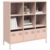 vidaXL Buffet haut rose 101,5x39x103,5 cm acier