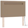 vidaXL Lit &agrave; ressorts avec matelas Cappuccino 100 x 200 cm Simili cuir