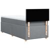vidaXL Sommier &agrave; lattes de lit avec matelas Gris clair 90x200 cm Tissu