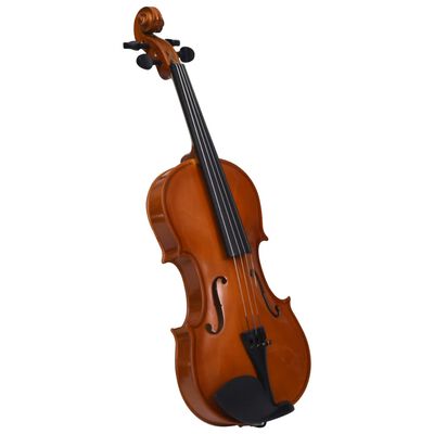 vidaXL Ensemble de violon avec archet et mentonnière bois foncé 4/4