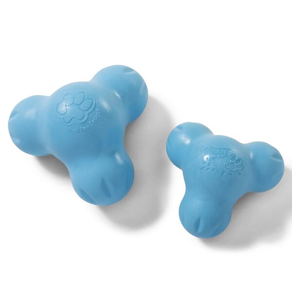 West Paw Jouet pour chiens avec Zogoflex Tux Aqua Bleu S