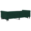 vidaXL Lit de jour avec gigogne sans matelas vert fonc&eacute; 90x200 cm