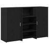 vidaXL Bureau de r&eacute;ception ch&ecirc;ne noir 155x50x103,5cm bois d'ing&eacute;nierie