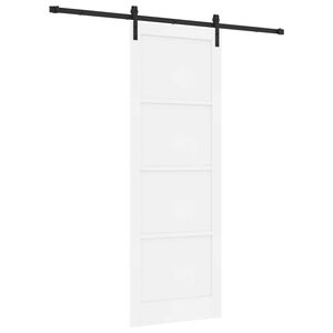 vidaXL Porte coulissante Blanc 83 x 232 cm Bois de pin massif