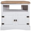 vidaXL Table console Gamme Corona Pin mexicain Blanc 80x43x78 cm