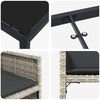 vidaXL Ensemble de salle &agrave; manger pour jardin 9 pcs Gris clair